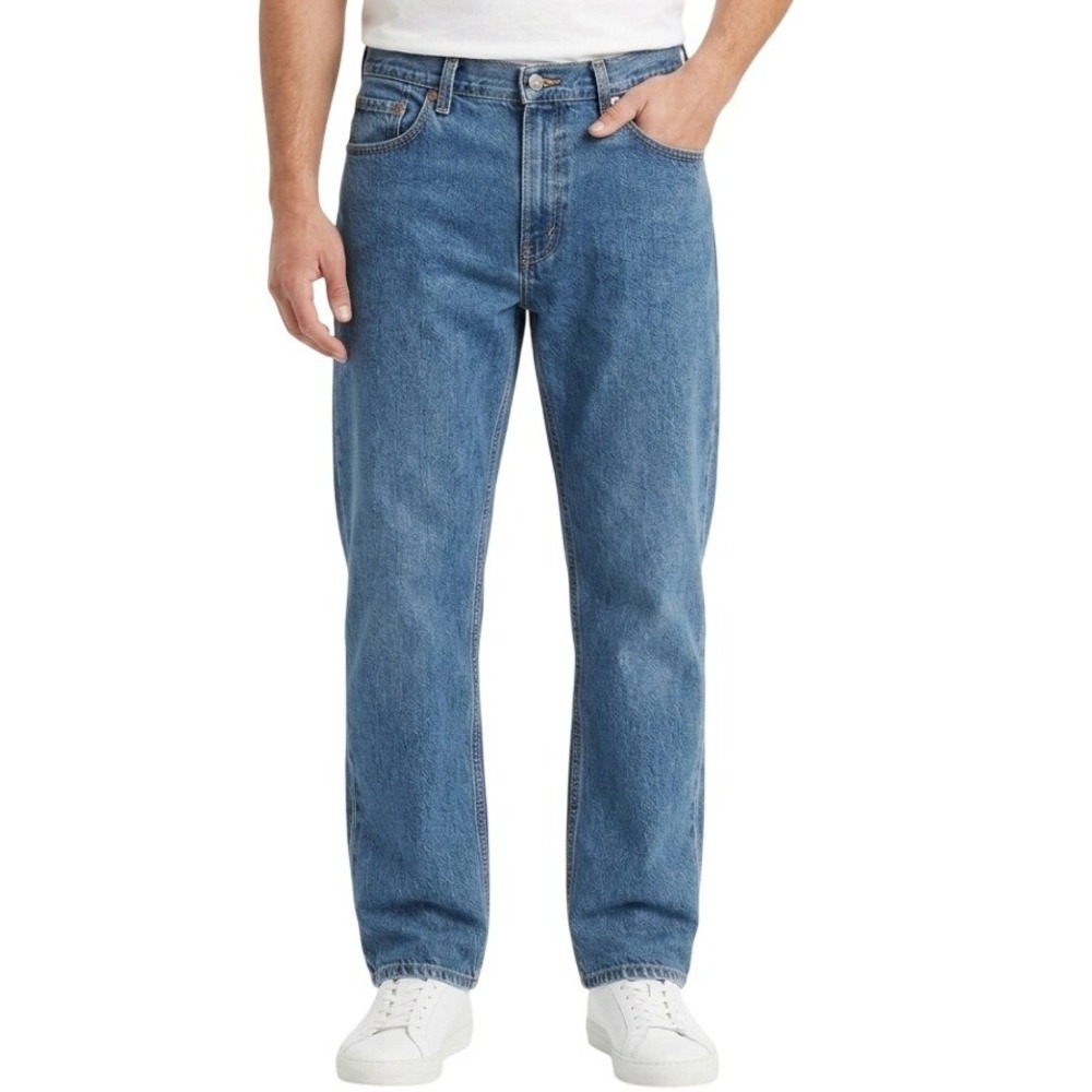 Levis 550 Relaxed Fit Mens 33x32 Medium Wash Blue Cotton Denim Jeans 005504891